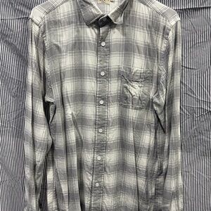 Faherty Gray Checkered Men's Shirt
